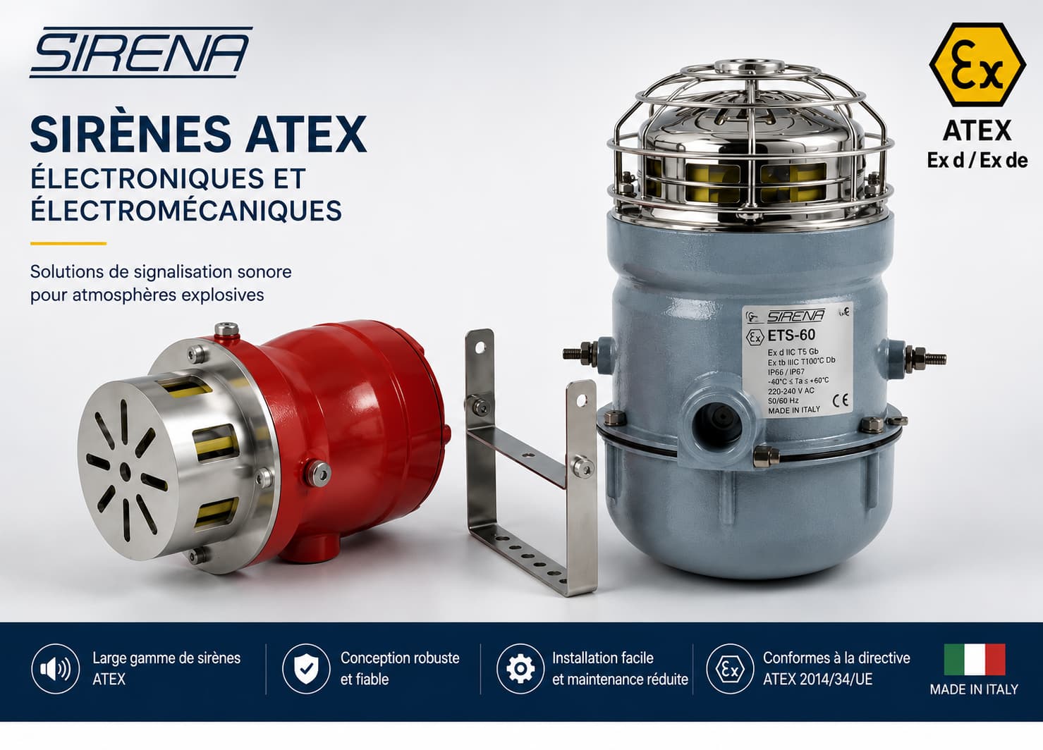 Gamme de sirènes ATEX Sirena