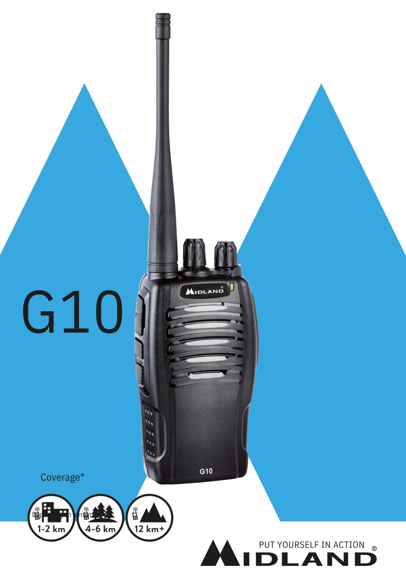 Talkie-walkie professionnel Midland G10 VHF 5 W à 16 canaux